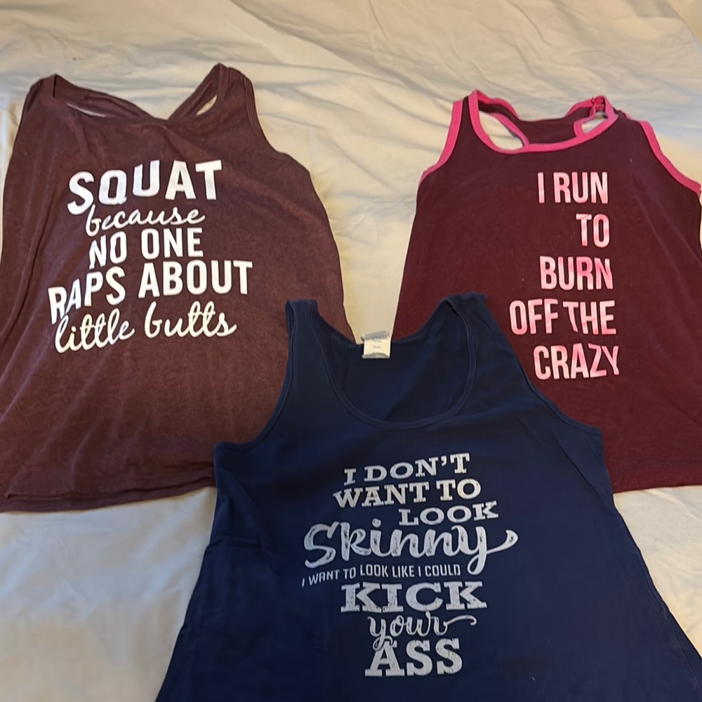 Collection of workout tanks